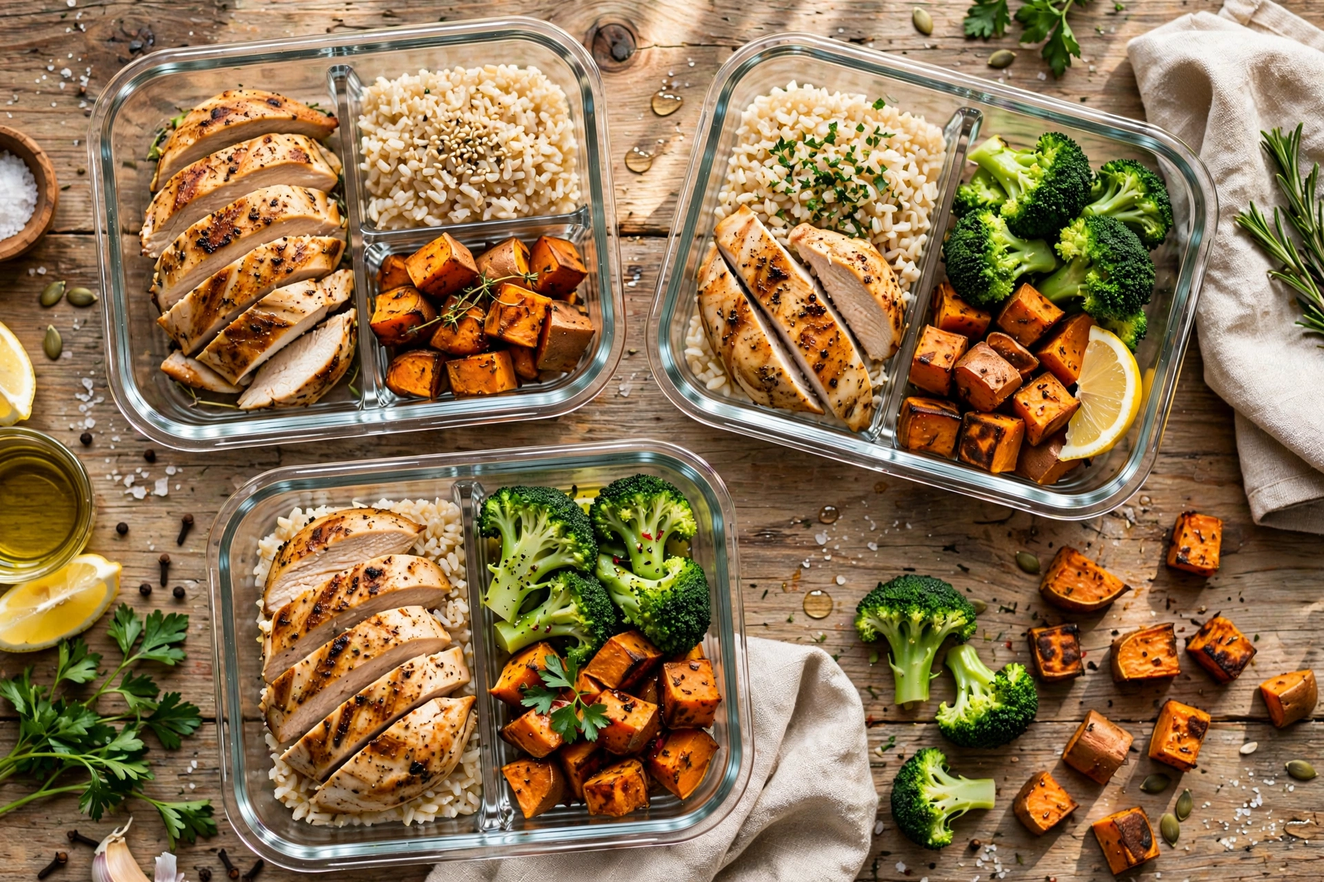 High-Protein Chicken Meal Prep Bowls (42g Protein)