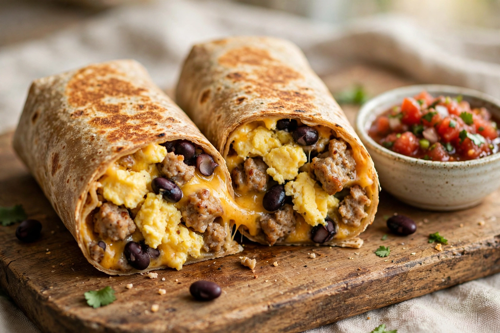 High Protein Breakfast Burrito: 34g Protein (20-Minute Prep)