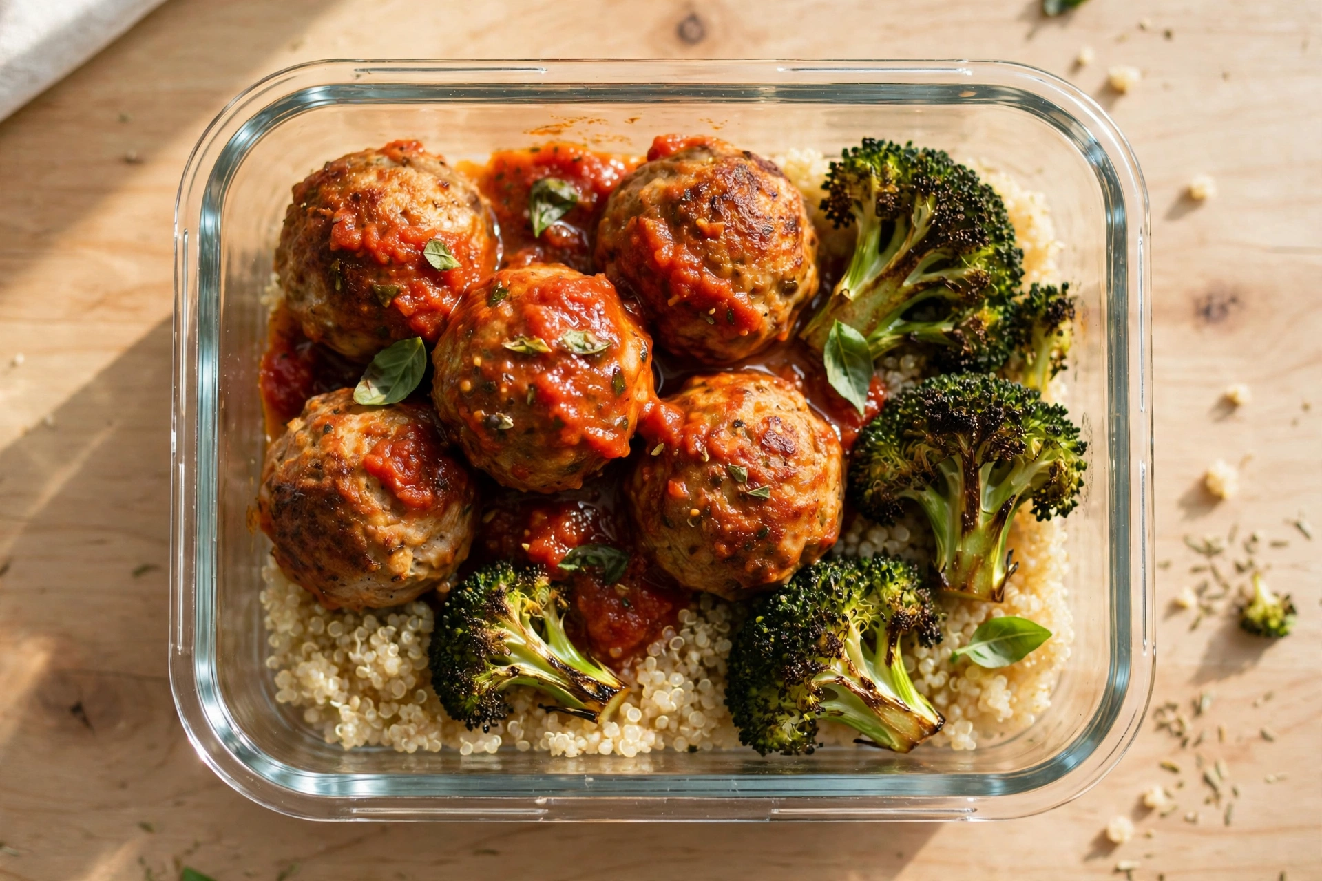 High Protein Turkey Meatballs Meal Prep: 38g Protein in 30 Minutes