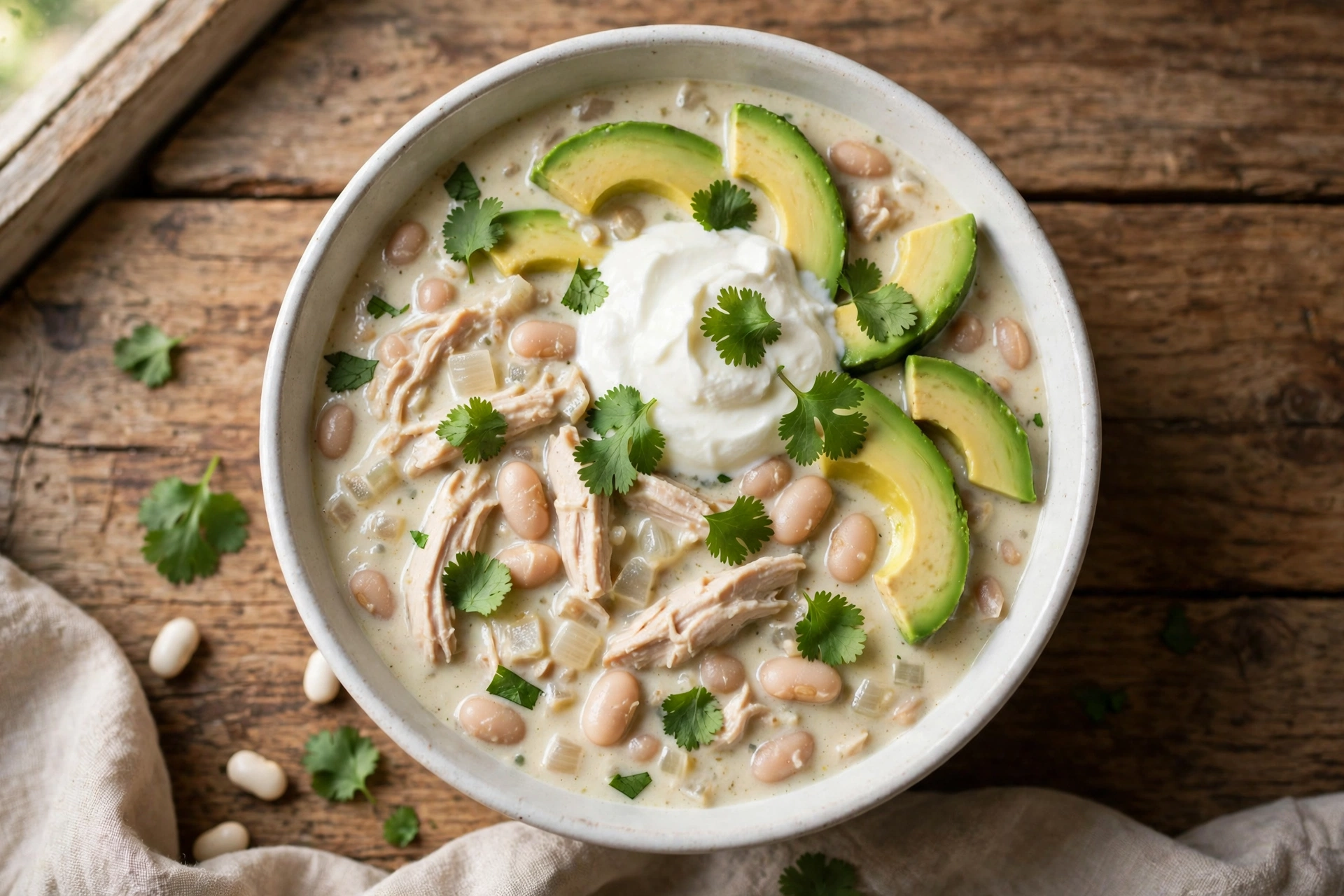 High Protein White Chicken Chili: 38g Protein in 45 Minutes